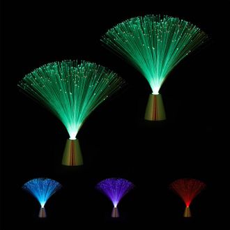 Relaxdays Lampada a Fili in Fibra Ottica, Cambia Colore, led dal Design Retr&ograve;, Effetti Luci Multicolore, 33 cm, colorata - Relaxdays