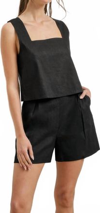Favorite Daughter The Favorite Linen Blend Short In Black