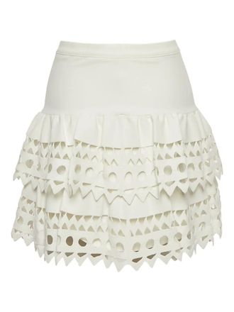 Alaia Gelaagde mini-rok - Beige