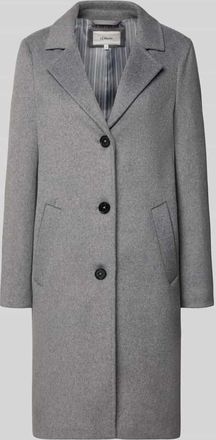 s.Oliver Red Label Regular Fit Mantel mit Woll-Anteil in Hellgrau Melange, Größe 32