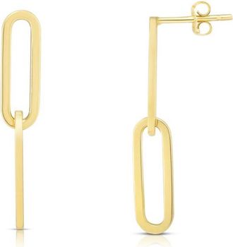 The Lovery Double Link Paperclip Drop Earrings