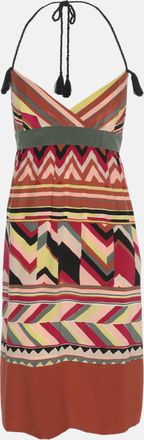 M Missoni Multicolor Printed Silk Mini Dress