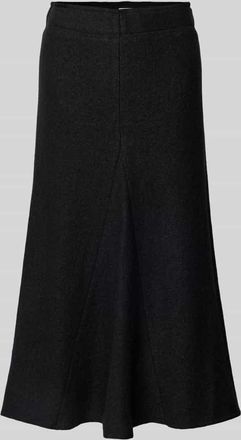 Christian Berg Midirock aus Viskose-Woll-Mix in Black, Größe 34