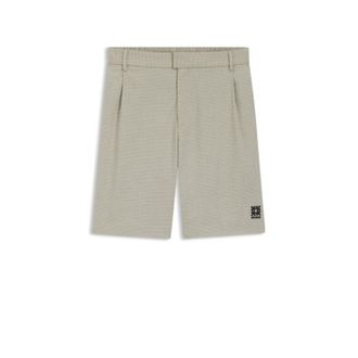 HUGO BOSS Relaxed-fit shorts with houndstooth pattern