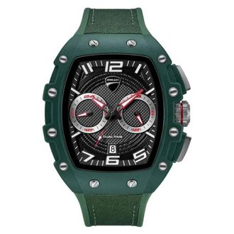 Ducati Dual Time Quartz Black Dial Mens Watch DTWGO0001904