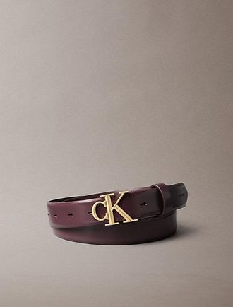 Calvin Klein Cintur&oacute;n Con Logo Monograma De Piel