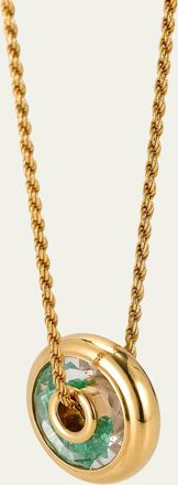 Moritz Glik 18k Yellow Gold Emerald Shaker Pendant Necklace