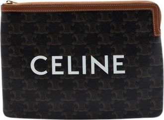 Celine Pre-owned Vintage Clutch - Dames - Vintage Clutch - Bruin - ONE Size - Leer - Vintage