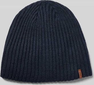 Barts Mütze mit Label-Detail Modell WILBERT in Dunkelblau, Größe 1