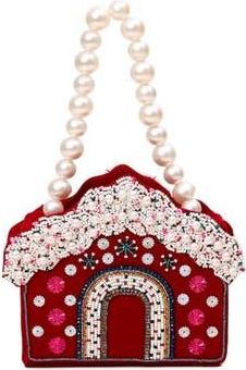 Simitri Winter Cottage House Mini Bag in Red at Nordstrom