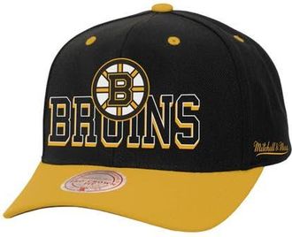 Mitchell & Ness Mens Mitchell & Ness Black/Gold Boston Bruins Backside Script 2-Tone Pro Crown Adjustable Hat at Nordstrom