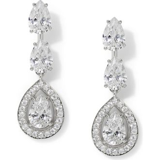Nadri Radiant Drop Earrings in Rhodium at Nordstrom