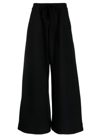 Melitta Baumeister wide-leg cotton trousers - women - Cotton - S - Black