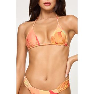 L*Space Sofia Triangle Bikini Top in Native Poppies at Nordstrom Rack, Size X-Small