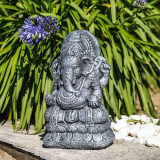 Wanda Collection Wanda Collection - Estatua Ganesh 40 Cm Negro Gris