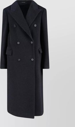 Tagliatore long jacket with belt and notched lapels
