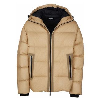 Dsquared2 Gewatteerde Quilt Jas - Heren - Jassen - Bruin - Maat: M Katoen