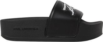 Karl Lagerfeld Platformslides met versieringen - Dames - Sandalen - Zwart - 39 EU - Schoenen