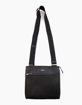 HUGO BOSS Mens Hugo Boss Zair S Z Signature Stripe Logo Detail Bag Black 001 - Size: OS