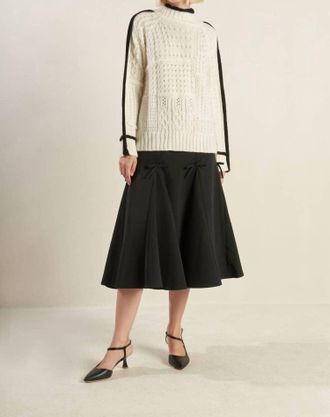 Flying Tomato Mockneck Textured Sweater In Beige