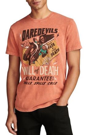 Lucky Brand Wall of Death Cotton Graphic T-Shirt in Mecca Orange at Nordstrom, Size Medium R