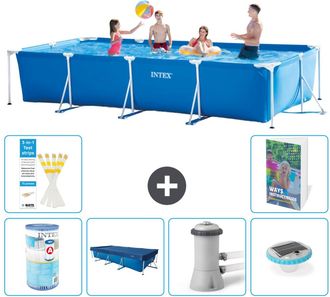 Intex Piscina Con Estructura Rectangular - 450x220x84 Cm - 7-piezas S100