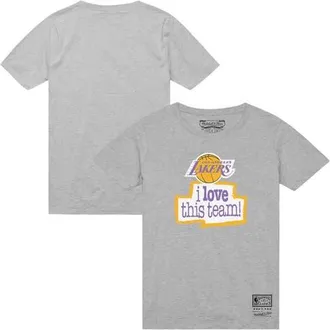Mitchell & Ness Mens Mitchell & Ness Heather Gray Los Angeles Lakers I Love This Team T-Shirt at Nordstrom, Size Xxx-Large