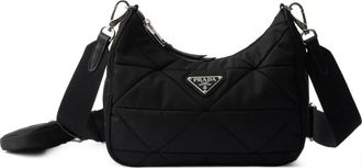 Prada Borsa a spalla Re-Nylon imbottita - Nero