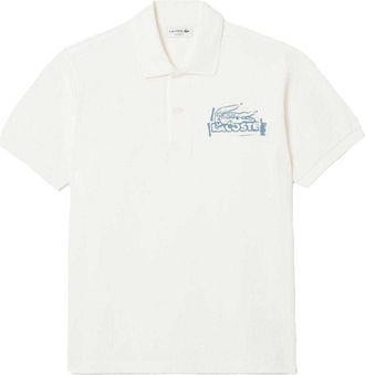 Lacoste Heren L.12.12 Organic Katoenen Poloshirt met Korte Mouwen (Cr&egrave;me)