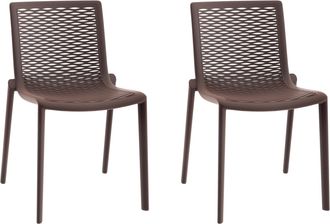 Resol Sillas Netkat Resol Pl&aacute;stico Marr&oacute;n (pack De 2)