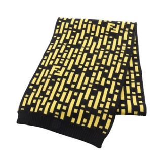 Fendi Pre-owned Scarves, unisex, Yellow, Size: ONE SIZE Pre-owned Wool Scarf