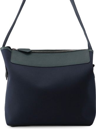 Herm&egrave;s Kara Blue Marine Togo Leather Handbag Tote Bag (Pre-Owned)