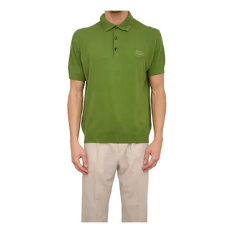 Etro Polo Shirts, male, Green, 2XL, Knitted Polo Shirt