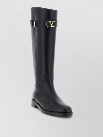 Valentino Garavani vlogo signature knee high boots buckle strap