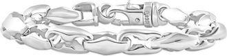 Pompeii3 Mens Steel Single Tone Clasp 8mm Link 8.5 Bracelet