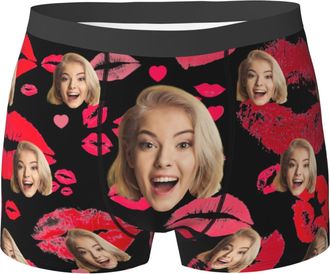 Generic Personalised Mens Photo Face Boxer Briefs Custom Boxer Shorts Underpants Gifts for Men Husband Boyfriend Novelty Boxer Underpants Custom VlentineS Day