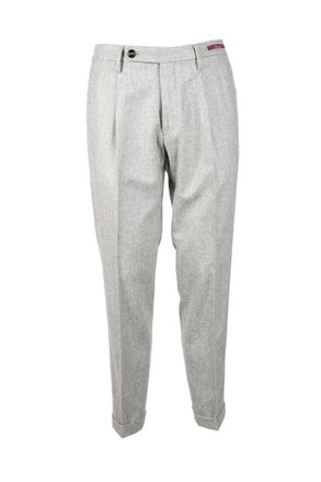 Michael Coal Virgin Wool Trousers Turquoise