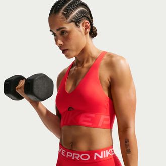 Nike Womens Nike Pro Sculpt Medium-Support Padded Sports Bra in Red | IB9896-696