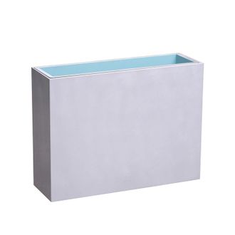 PRIMROSE Garden Zinc Tall Trough Outdoor Planter with Insert Silver 95cm