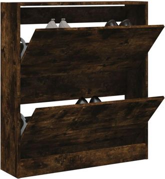 vidaXL Scarpiera Rovere Fumo 80x21x87,5 cm in Legno Multistrato - Vidaxl