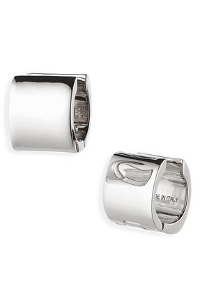 Toteme Petite Signature Hoop Earrings in Silver at Nordstrom