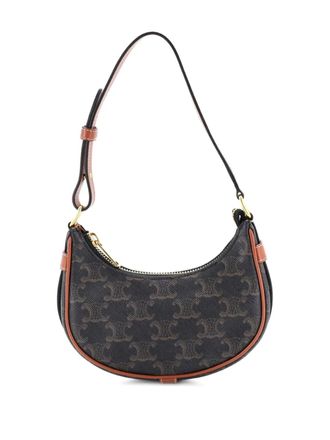 Celine Ava Bag Triomphe Coated Canvas Mini shoulder bag - Brown