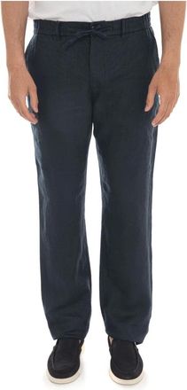 GANT Broeken, Heren, Blauw, XL, Linnen, Reg Linen Ds Pants