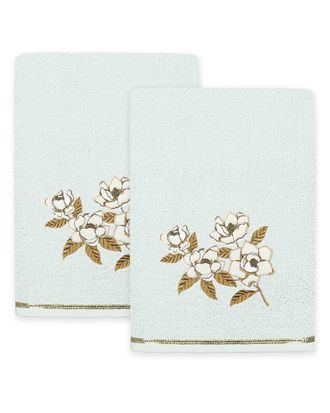 Linum Home Textiles Maggie 2Pc Embellished Turkish Cotton Bath Towel Set