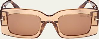 Tom Ford Brigitta Rectangle Acetate Sunglasses