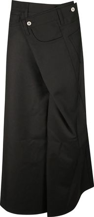 Junya Watanabe Black Folded Maxi Skirt