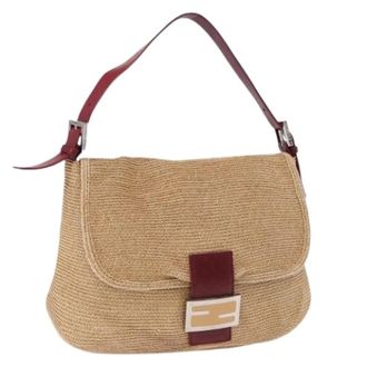 Fendi Pre-owned Raffia fendi-bags - Dames - Pre-owned - Beige - Maat: ONE Size