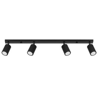 Wonderlamp L&aacute;mpara de techo en relieve negro con 4 focos