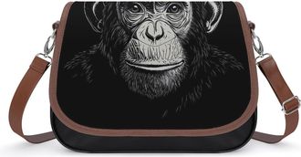Generic Chimpanzee Monkey Small Womens Crossbody Bags Shoulder Handbag with Adjustable Strap for Travel