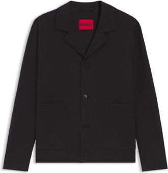 HUGO BOSS Modern-fit jacket in stretch-cotton seersucker